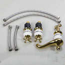 GobekUsa Diamond Bathroom Faucet Set - Polished Golden Luxury Bathtub Shower Basin Mixer