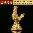 GobekUsa Brass Rooster Fengshui Figurine for Home Office Desktop Decoration