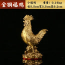 GobekUsa Brass Rooster Fengshui Figurine for Home Office Desktop Decoration