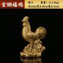 GobekUsa Brass Rooster Fengshui Figurine for Home Office Desktop Decoration