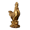 GobekUsa Brass Rooster Fengshui Figurine for Home Office Desktop Decoration