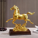 GobekUsa Golden Horse Mascot Resin Statue Artwork for Aesthetic Room Decor