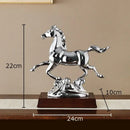 GobekUsa Golden Horse Mascot Resin Statue Artwork for Aesthetic Room Decor