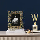 GobekUsa Golden Leaves Metal Photo Frame: Modern Home Decor & Picture Display