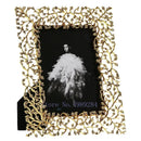 GobekUsa Golden Leaves Metal Photo Frame: Modern Home Decor & Picture Display
