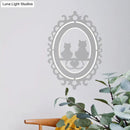 GobekUsa Nordic Oval Frame Kitten Kitchen Wall Light with LED Acrylic, White