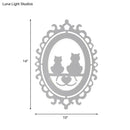 GobekUsa Nordic Oval Frame Kitten Kitchen Wall Light with LED Acrylic, White