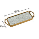 GobekUsa Golden Glass Tray Branch Storage Cosmetics Organizer Jewelry Display Plate