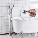 GobekUsa Black Bathtub Faucet Hot Cold Water Mixer Taps Shower Set Floor Mounted