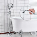 GobekUsa Black Bathtub Faucet Hot Cold Water Mixer Taps Shower Set Floor Mounted