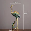 GobekUsa Crane Bird Sculpture: Handcrafted Resin Ornament for Home Decor
