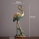 GobekUsa Crane Bird Sculpture: Handcrafted Resin Ornament for Home Decor