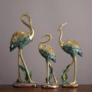 GobekUsa Crane Bird Sculpture: Handcrafted Resin Ornament for Home Decor