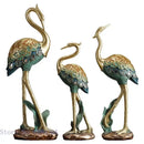 GobekUsa Crane Bird Sculpture: Handcrafted Resin Ornament for Home Decor