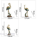 GobekUsa Crane Bird Sculpture: Handcrafted Resin Ornament for Home Decor