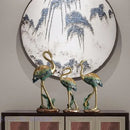 GobekUsa Crane Bird Sculpture: Handcrafted Resin Ornament for Home Decor