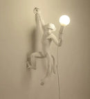 GobekUsa 3 Monkeys Pendant Chandelier - Black White Resin - High-end Indoor LED Decor