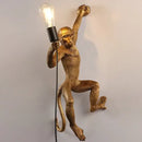 GobekUsa 3 Monkeys Pendant Chandelier - Black White Resin - High-end Indoor LED Decor