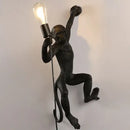 GobekUsa 3 Monkeys Pendant Chandelier - Black White Resin - High-end Indoor LED Decor