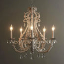 GobekUsa Iron Crystal Chandelier for Living Room Dining Bedroom Clothing Store Lighting