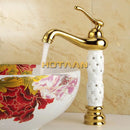 GobekUsa Basin Faucet White Brass Bathroom Sink Tap Mixer Single Handle