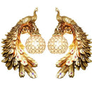 GobekUsa Gold Peacock Crystal Wall Lamp: Elegant Nordic LED Light for Aisle & Walls