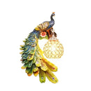 GobekUsa Gold Peacock Crystal Wall Lamp: Elegant Nordic LED Light for Aisle & Walls