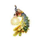 GobekUsa Gold Peacock Crystal Wall Lamp: Elegant Nordic LED Light for Aisle & Walls
