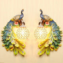 GobekUsa Gold Peacock Crystal Wall Lamp: Elegant Nordic LED Light for Aisle & Walls