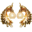 GobekUsa Gold Peacock Crystal Wall Lamp: Elegant Nordic LED Light for Aisle & Walls