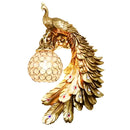 GobekUsa Gold Peacock Crystal Wall Lamp: Elegant Nordic LED Light for Aisle & Walls
