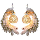 GobekUsa Gold Peacock Crystal Wall Lamp: Elegant Nordic LED Light for Aisle & Walls