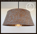 Ornate Copper Pendant Light | 12" | Farmhouse Kitchen & Dining