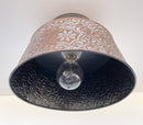 Ornate Copper Flush Mount Ceiling Light | 12" | Rustic Farmhouse