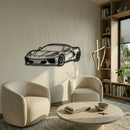 Corvette C8 Perspective Metal Car Wall Art - MT1125 by Modello Turbo