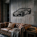 Corvette C8 Perspective Metal Car Wall Art - MT1125 by Modello Turbo