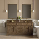 James Martin Brookfield 72" Double Bathroom Vanity, Pecan