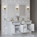 James Martin Bellshire 72" Double Bathroom Vanity, Bright White
