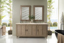 James Martin Portland 72" Double Bathroom Vanity, Whitewashed Walnut