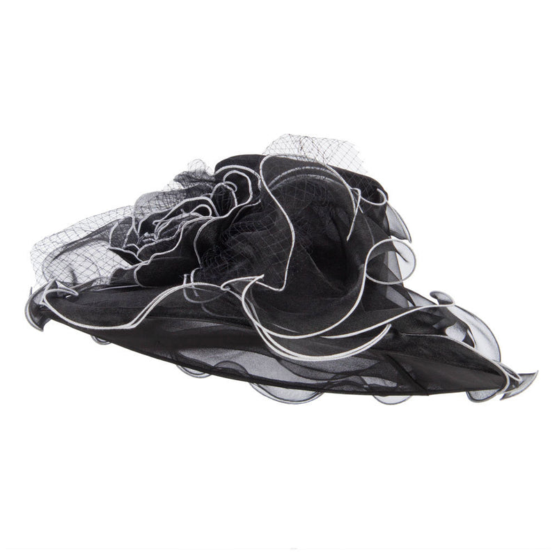 Flower with Net Organza Hat