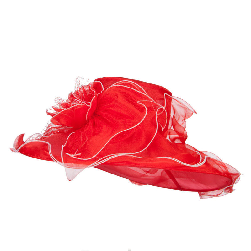 Flower with Net Organza Hat