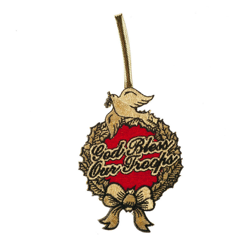 Support Our Troops Embroidered Ornament Medallion