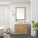 James Martin Laurent 36" Dual Mount Single Bathroom Vanity, Light Natural Oak