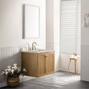 James Martin Laurent 30" Dual Mount Single Bathroom Vanity, Light Natural Oak
