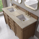 James Martin Brittany 60" Double Bathroom Vanity, Pecan