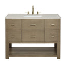 James Martin Lucian 48" Single Bathroom Vanity, Pebble Oak