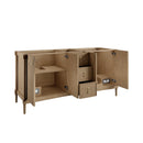James Martin Kinnsden 72" Double Bathroom Vanity, Weathered Oak