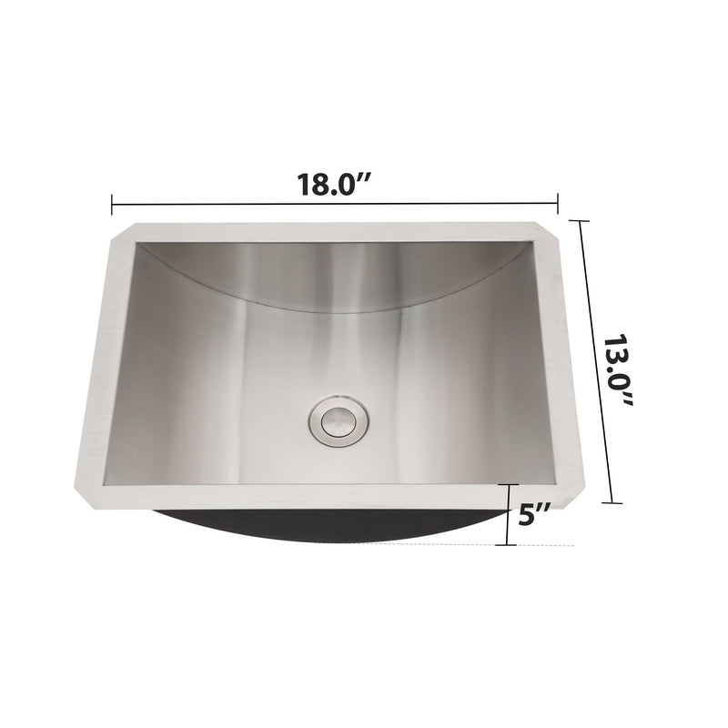 Undermount Bathroom Sink With Pop Up Drain, Brushed Nickel, photo 4 of 4