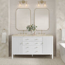 James Martin Myrrin 60" Double Bathroom Vanity, Bright White
