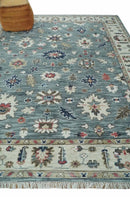 Wool Area Rug Gray Beige Ivory - Hand Knotted Traditional Oushak by The Rug Decor